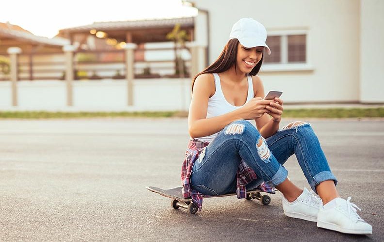 woman cell phone